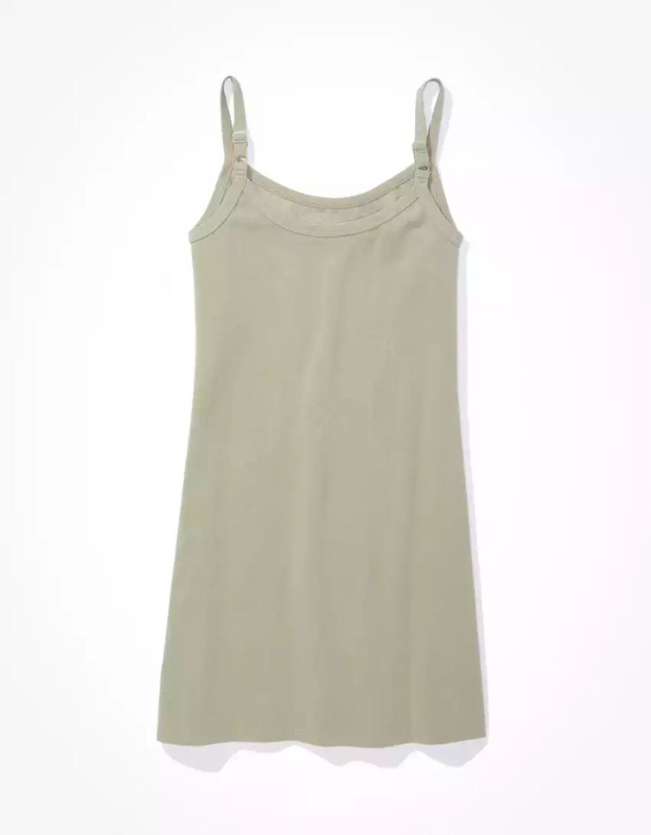 Mini Robe American Eagle AE Knit Cami Vert Olive Femme | XQQ-55177149